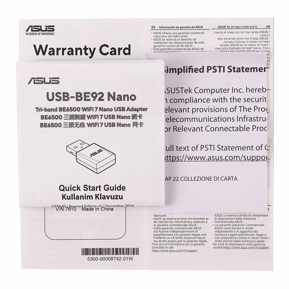 Сетевая карта ASUS USB-BE92 Nano — фото 2