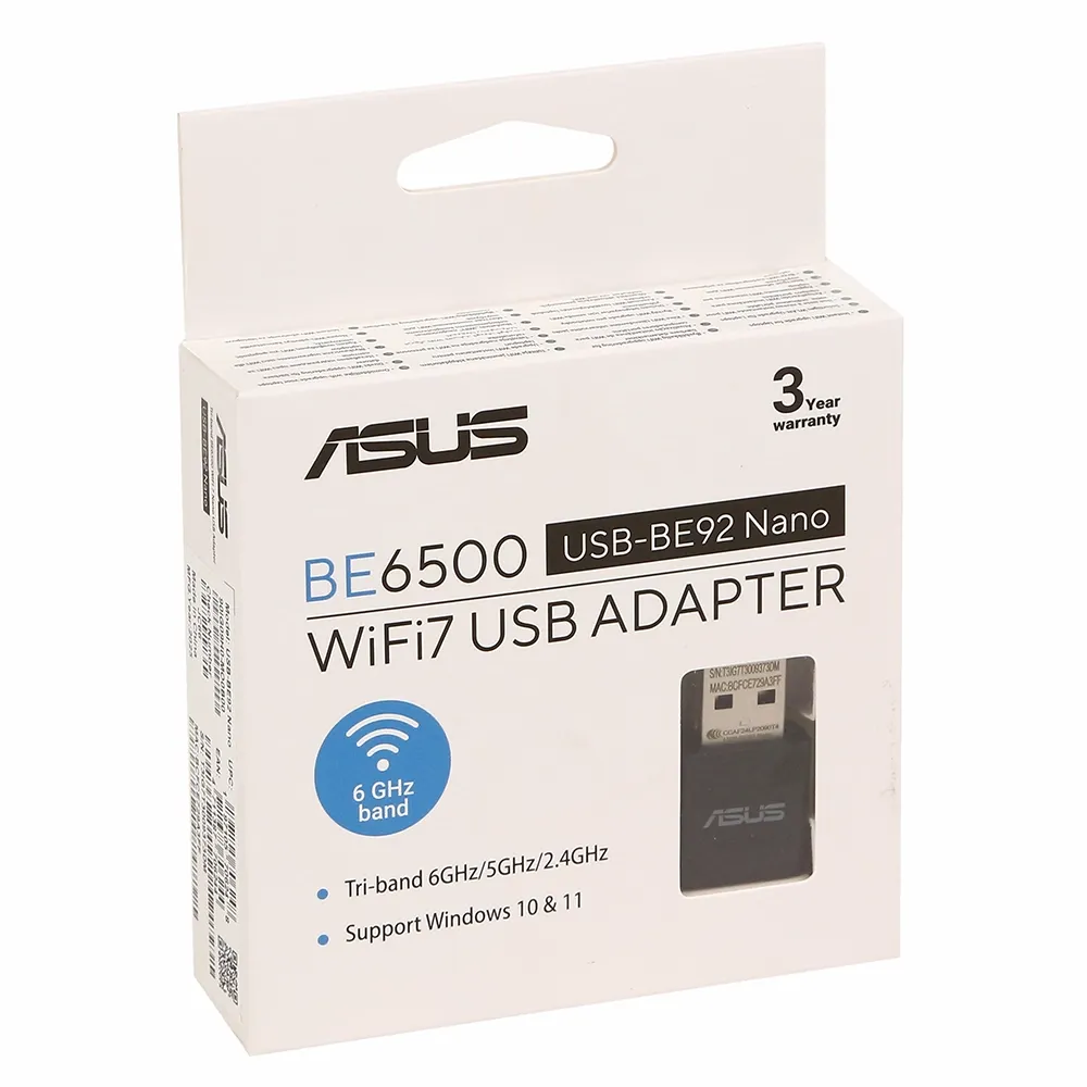 Сетевая карта ASUS USB-BE92 Nano — фото 3