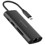 Переходник USB Type-C Multi Function 8in1, A4Tech DST-80C, BOX