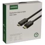 Кабель DisplayPort to HDMI Ugreen DP101, 3m., m-m, BOX — фото 3