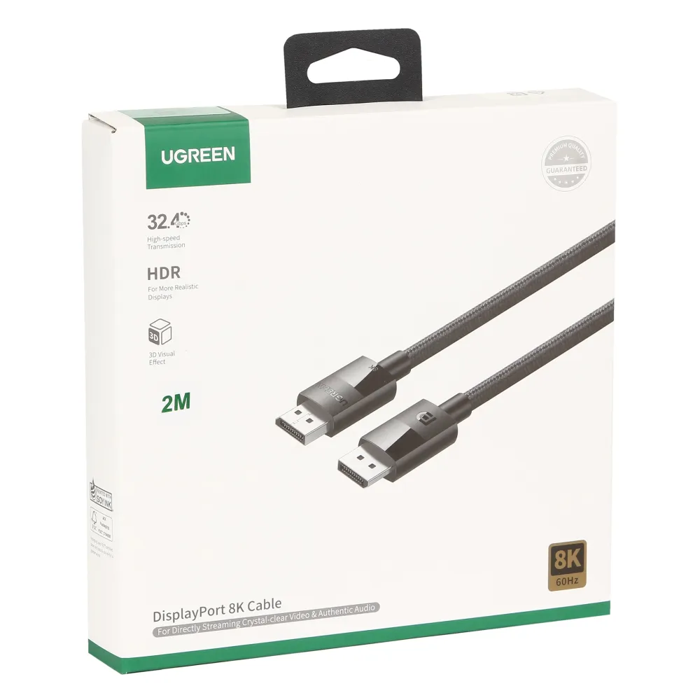 Кабель DisplayPort Ugreen DP114, 2m., m-m, BOX — фото 3