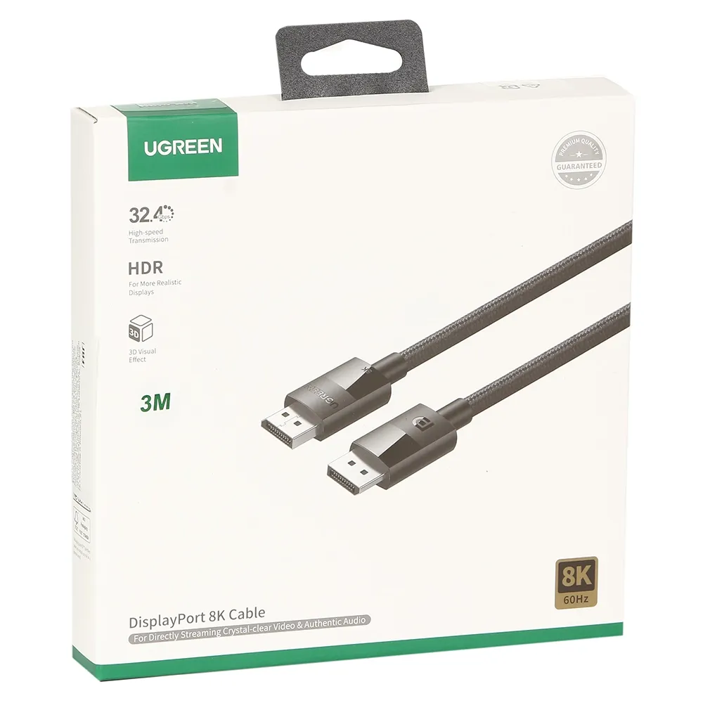 Кабель DisplayPort Ugreen DP114, 3m., m-m, BOX — фото 3