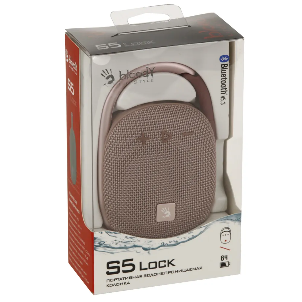 Колонка портативная A4Tech Bloody S5 Lock, Pink — фото 4