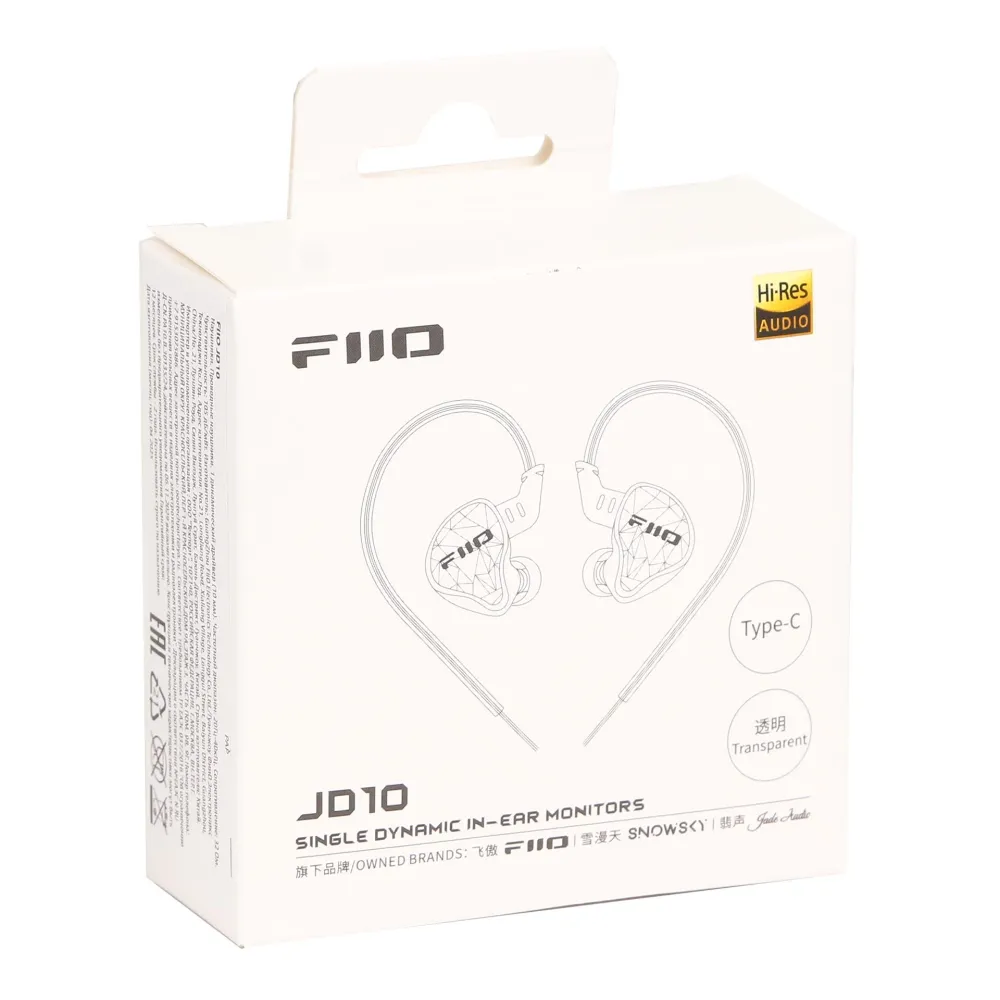 Гарнитура FiiO JD10 Type-C, Transparent — фото 4