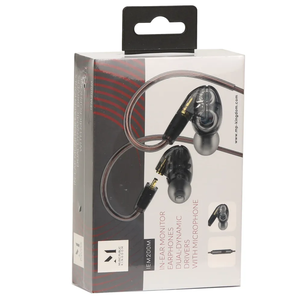 Гарнитура Music Public Kingdom IEM200M, Transparent Black — фото 4
