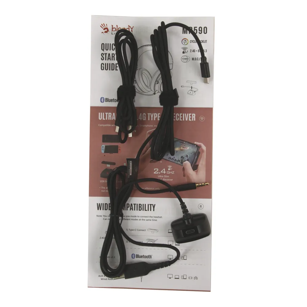 Bluetooth гарнитура A4Tech Bloody MR590 Sports White — фото 5