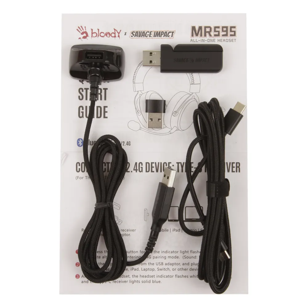 Bluetooth гарнитура A4Tech Bloody MR595 Renegade, Black Mindnight — фото 4