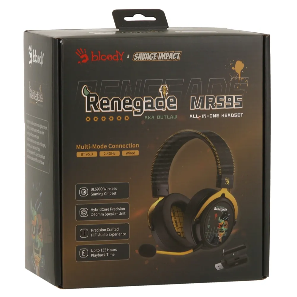 Bluetooth гарнитура A4Tech Bloody MR595 Renegade, Black Mindnight — фото 5