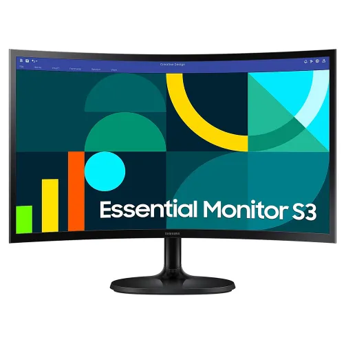 Монитор 24" Samsung Essential S3 LS24D364GAIXCI, Black