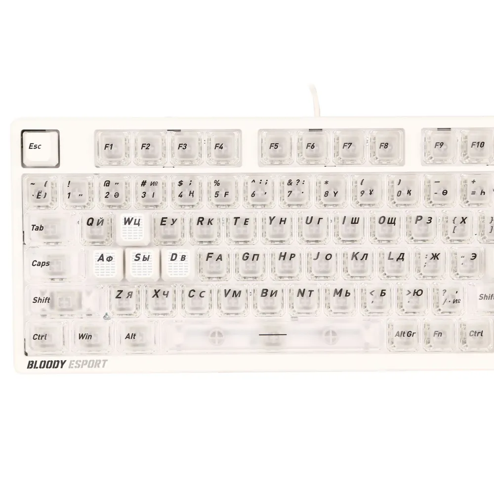 Клавиатура A4Tech Bloody MS76, MS Magnetic Switch, Crystal White, USB — фото 3