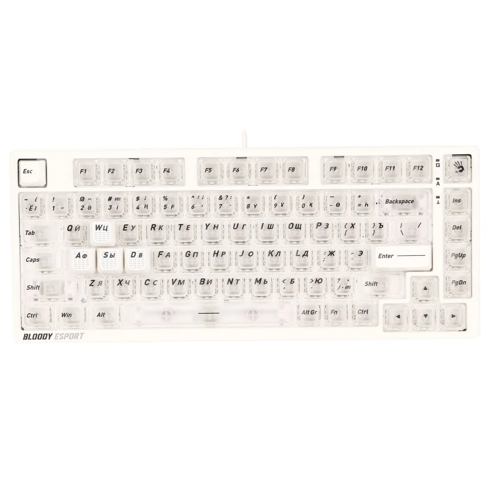 Клавиатура A4Tech Bloody MS76, MS Magnetic Switch, Crystal White, USB — фото 2