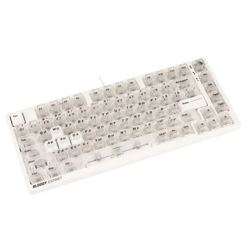 Клавиатура A4Tech Bloody MS76, MS Magnetic Switch, Crystal White, USB