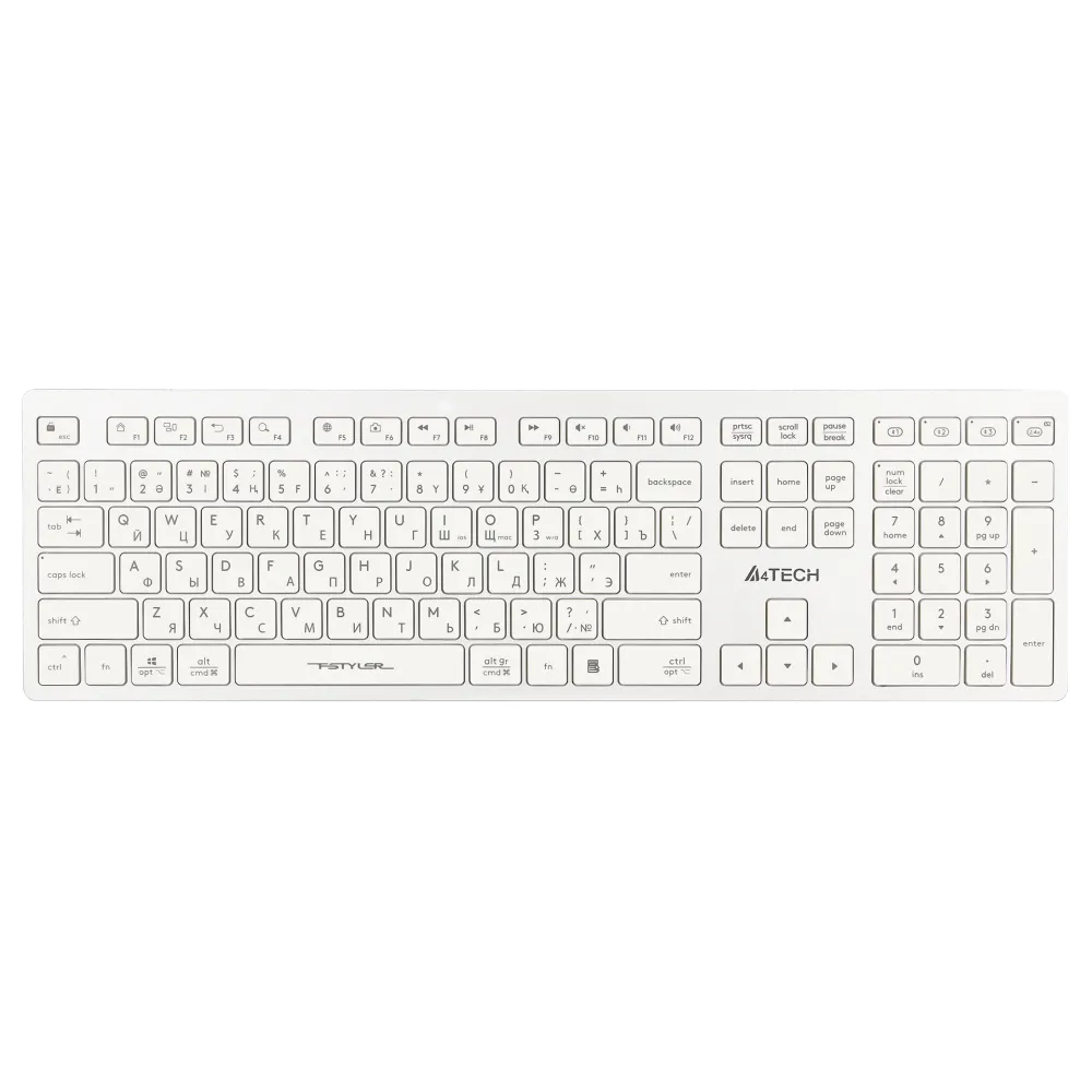 Клавиатура A4Tech Fstyler FBX50C, White, USB — фото 2