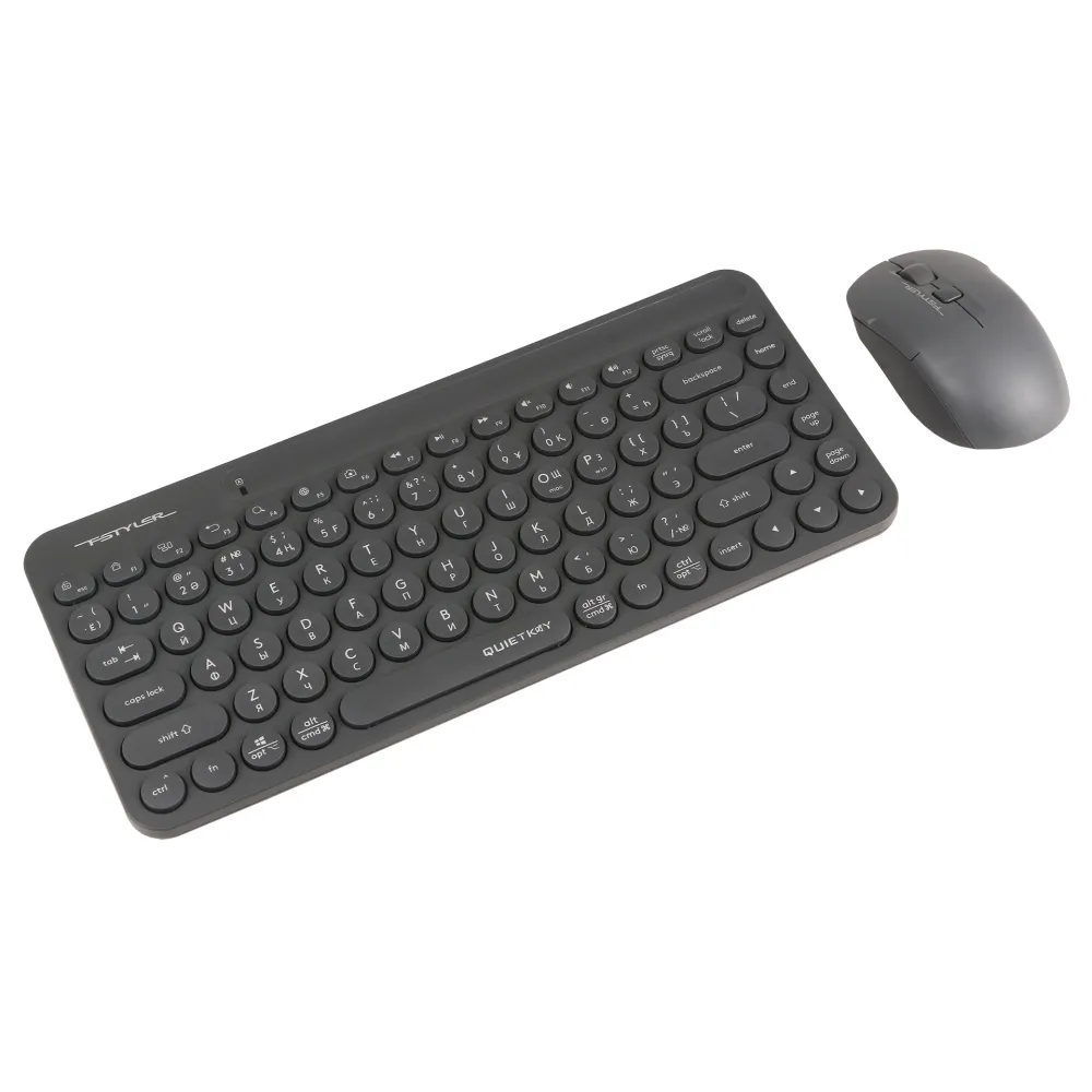 Клавиатура A4Tech Fstyler FG3200 Air2, Grey, USB + мышь