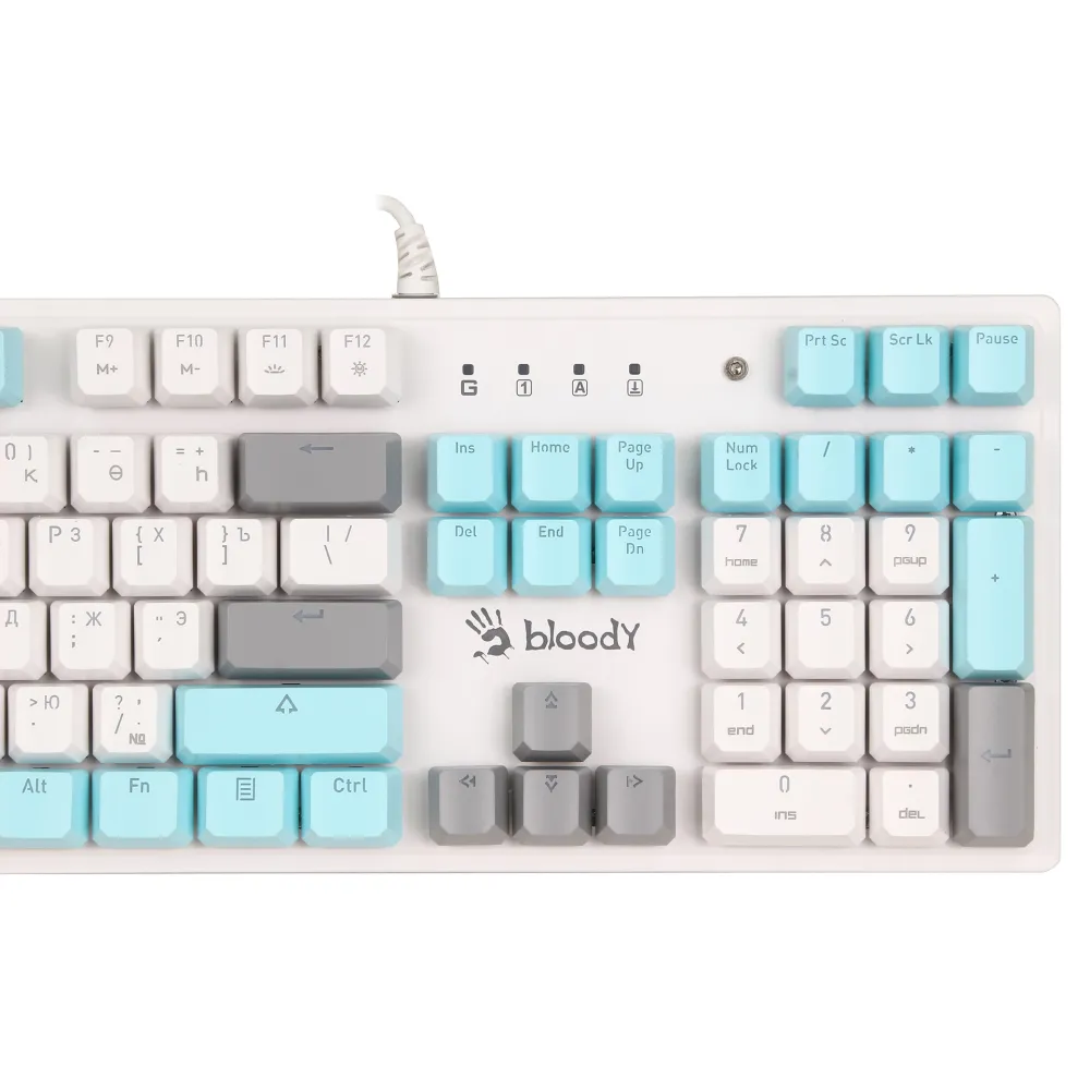 Клавиатура A4Tech Bloody S520N, Icy White, USB — фото 4