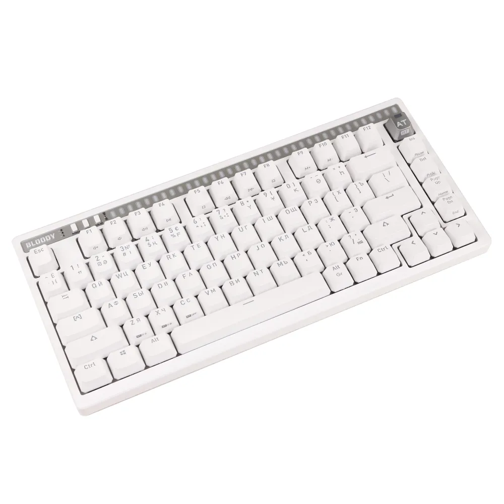 Клавиатура A4Tech Bloody AT75, Alpha Optical Switch, White, USB