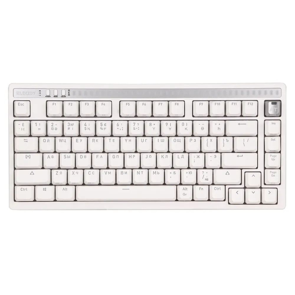 Клавиатура A4Tech Bloody AT75, Alpha Optical Switch, White, USB — фото 2
