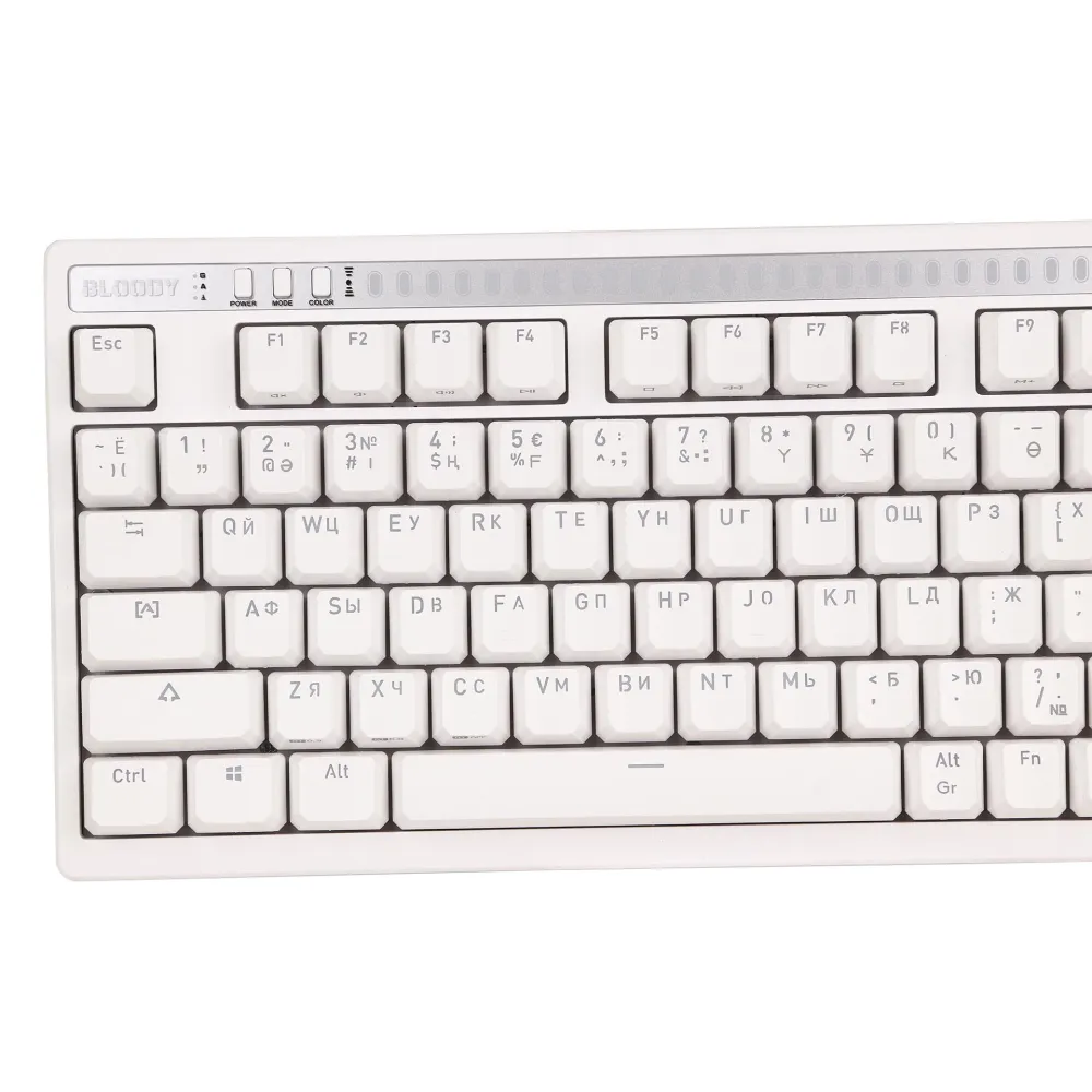 Клавиатура A4Tech Bloody AT75, Alpha Optical Switch, White, USB — фото 3