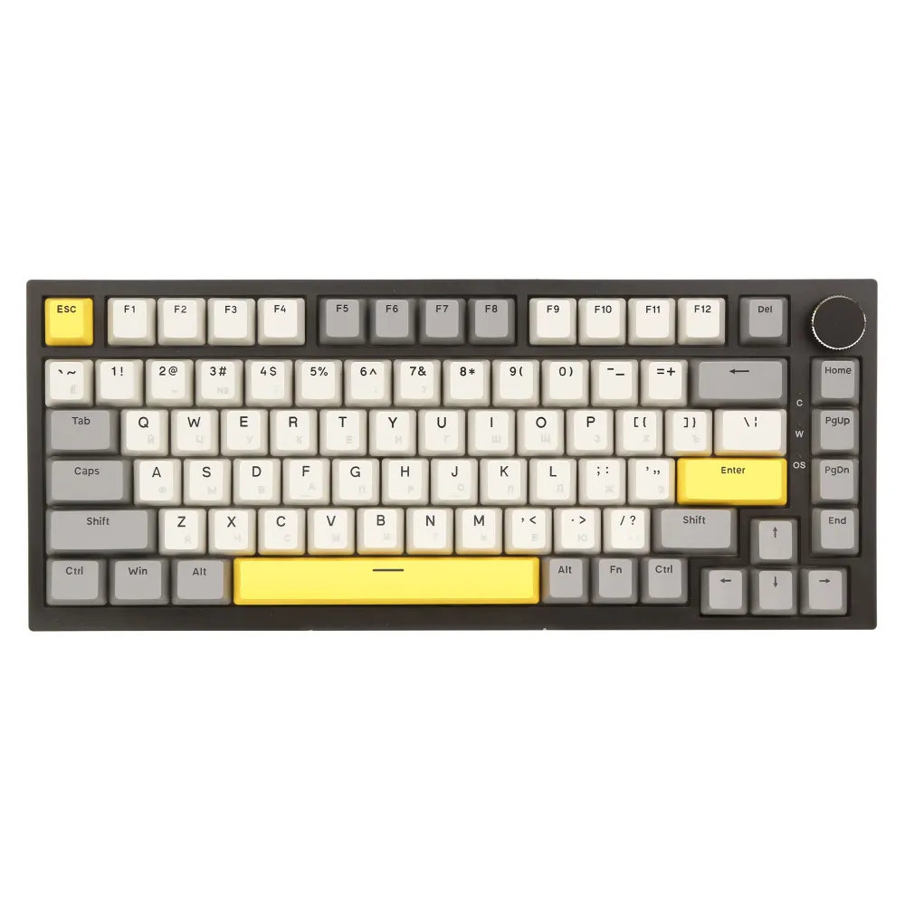 Клавиатура Ajazz AK820, Moon Yellow Switch, Gray-Yellow, USB — фото 2