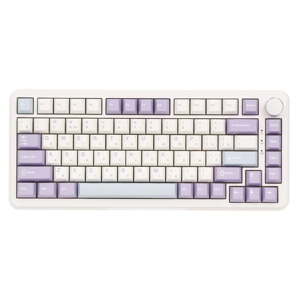 Клавиатура Ajazz AK820 Max, Magnetic Switch, Purple-White, USB — фото 2