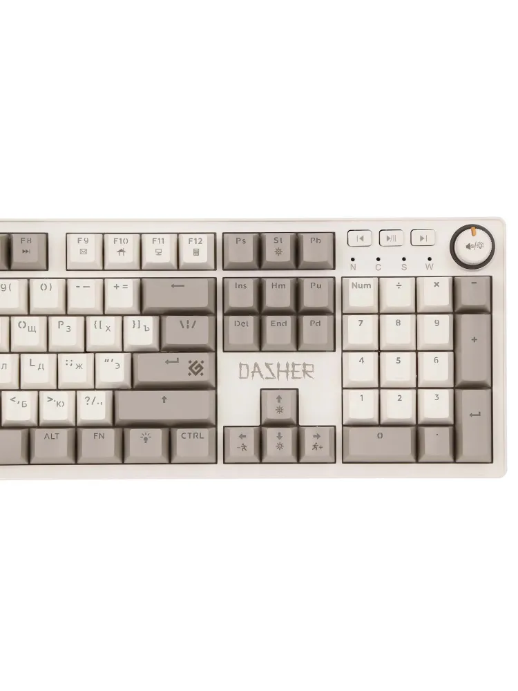Клавиатура Defender Dasher GK-472, YH red, White-Grey, USB — фото 4
