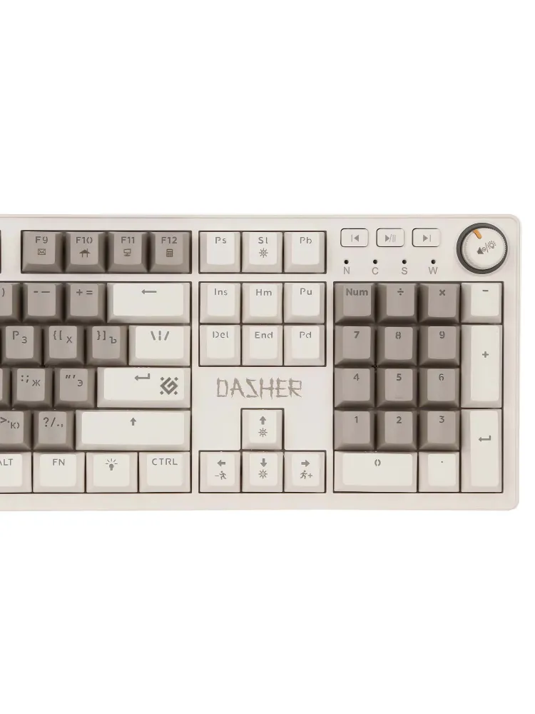 Клавиатура Defender Dasher GK-472, YH red, Grey-White, USB — фото 4