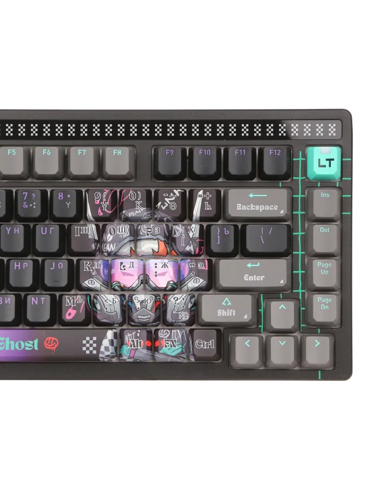 Клавиатура A4Tech AT75 Cypher Ghost SAVAGE, Alpha Optical Switch, Purple Gray, USB — фото 4