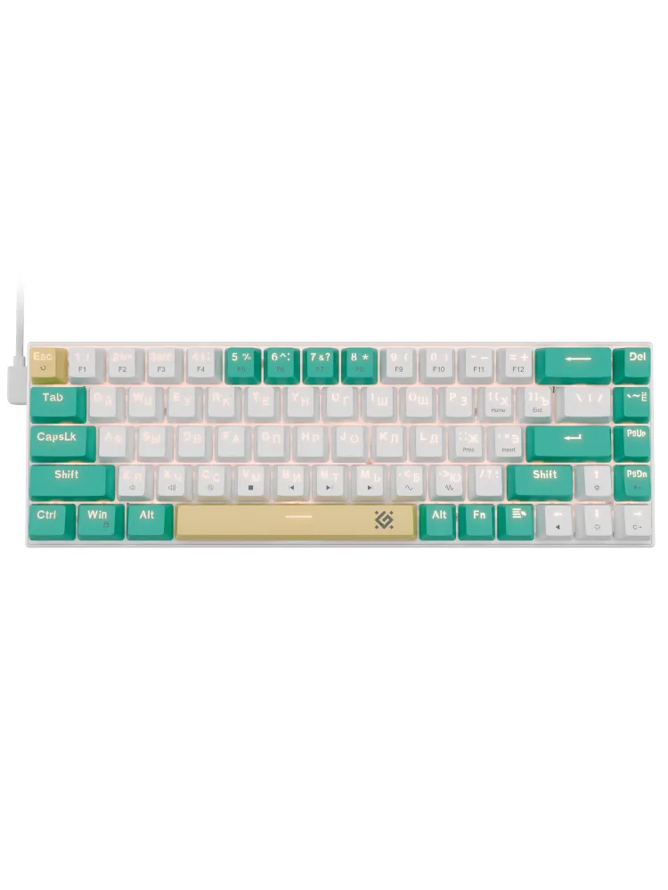 Клавиатура Defender Vexx Pro GK-084, OUTEMU Red, White-Green, USB — фото 2