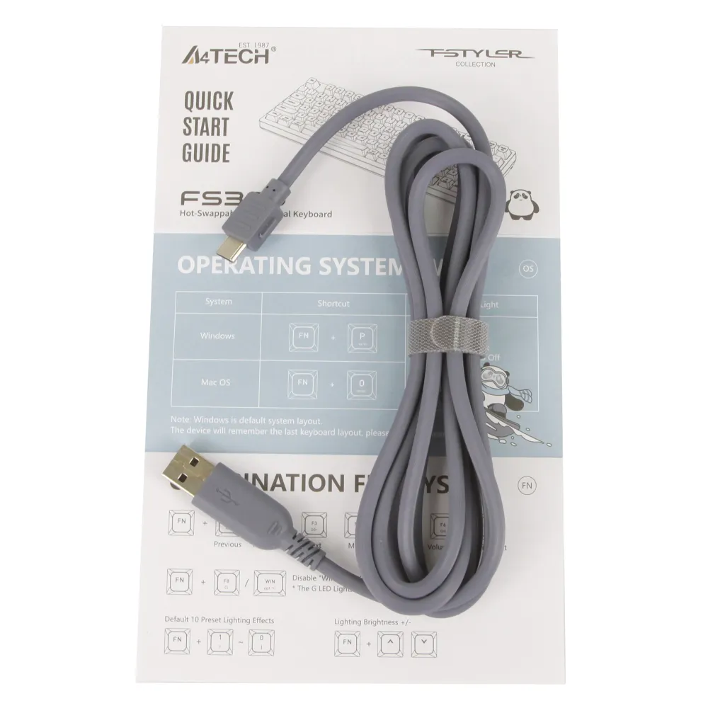 Клавиатура A4Tech Fstyler FS300, Panda Rock Climbing, USB — фото 5