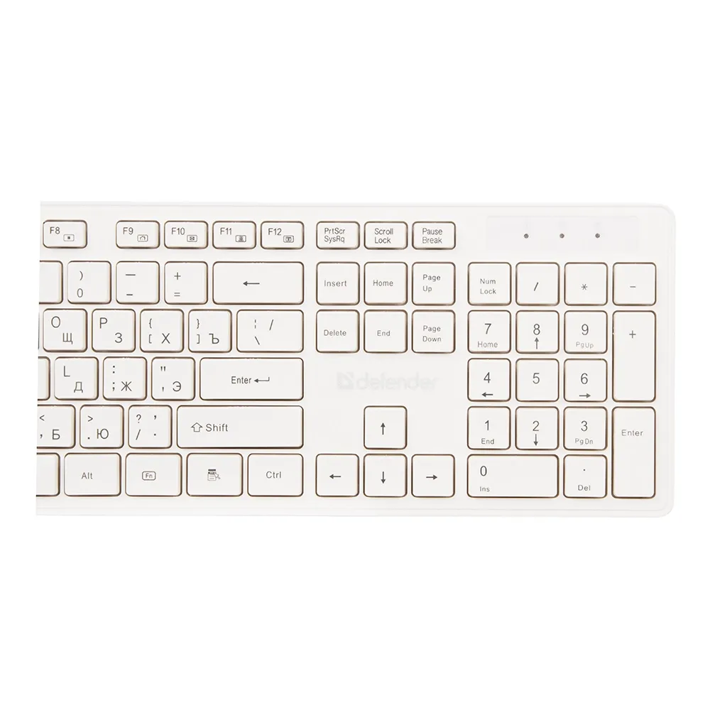 Клавиатура Defender Auckland C-987, White, USB + мышь — фото 4