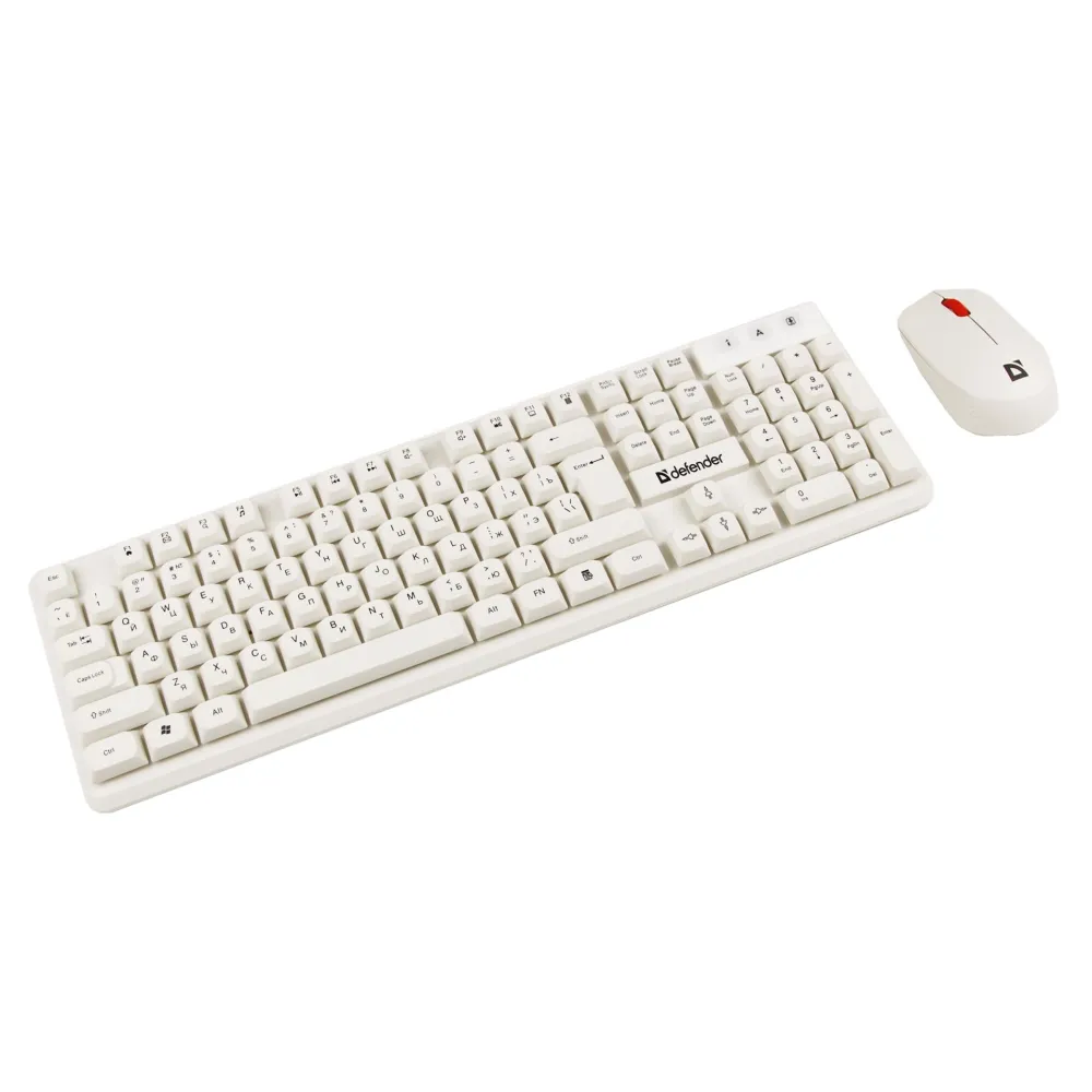 Клавиатура Defender Milan C-992, White, USB + мышь