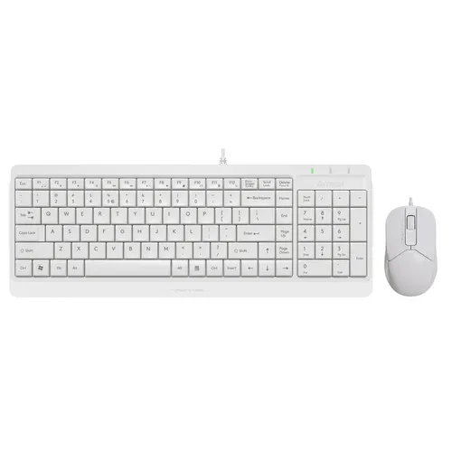 Клавиатура A4Tech Fstyler F1512S, White, USB + мышь