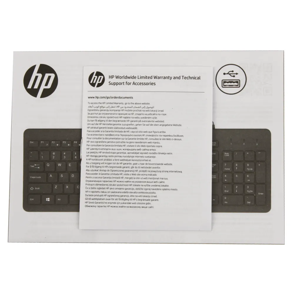 Клавиатура HP 150, Black, USB — фото 4