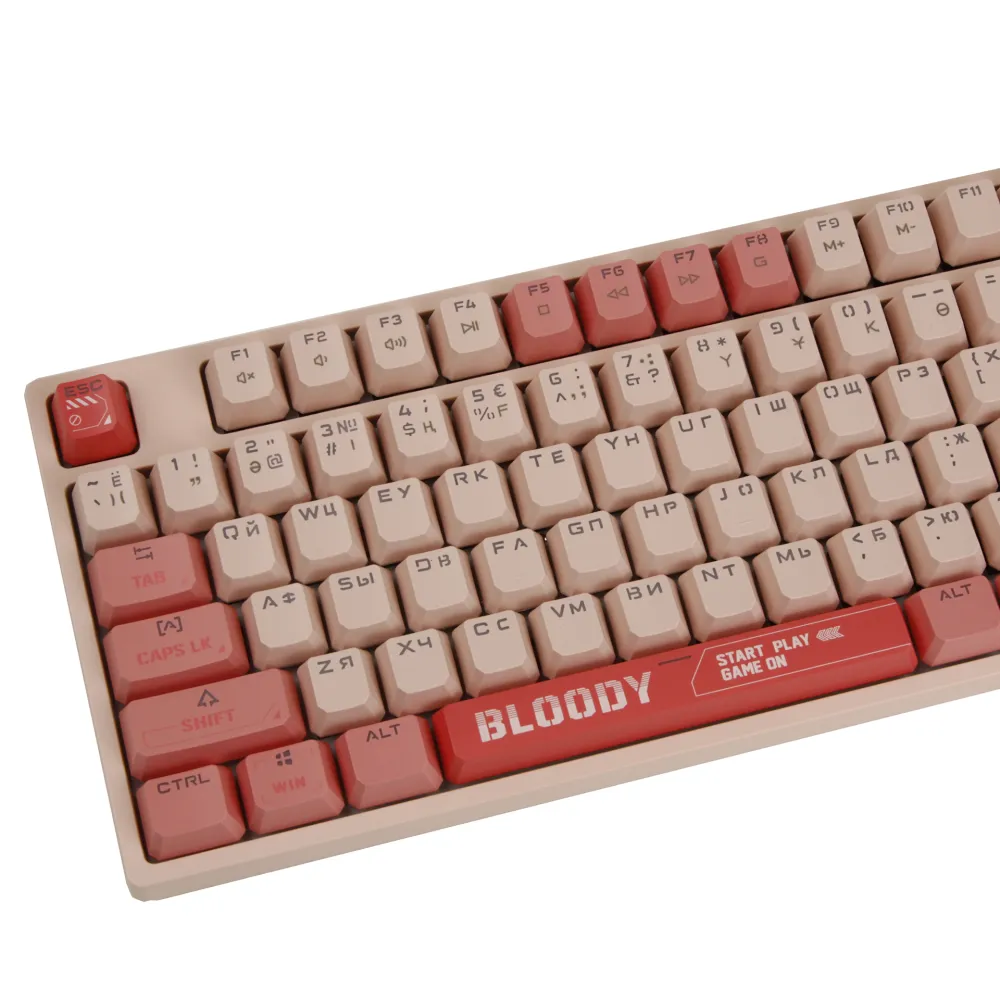 Клавиатура A4Tech Bloody S87, BLMS Red Plus Switch, Pink, USB — фото 3