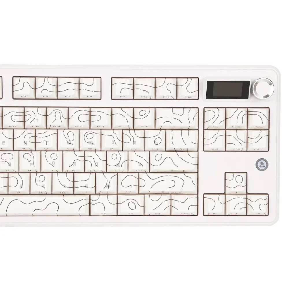 Клавиатура Ajazz MK87 Pro, Peach Switch, White, USB — фото 4