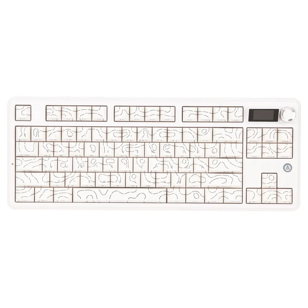 Клавиатура Ajazz MK87 Pro, Peach Switch, White, USB — фото 2