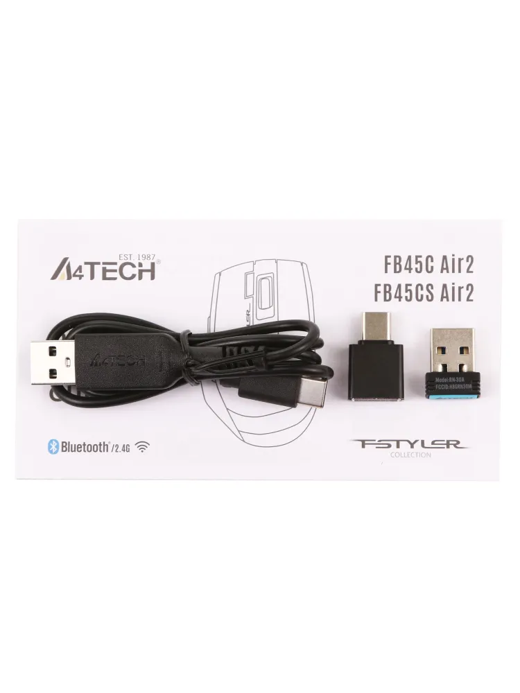 Мышь A4Tech Fstyler FB45CS Air2, Stone Grey, USB — фото 5