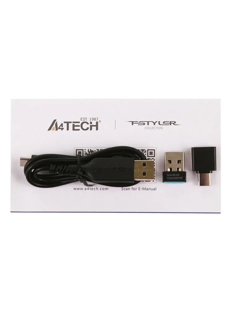 Мышь A4Tech Fstyler FB45CS Air2, Silver White, USB — фото 5