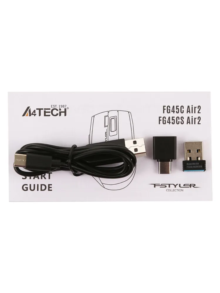 Мышь A4Tech Fstyler FG45CS Air2, Silver White, USB — фото 5