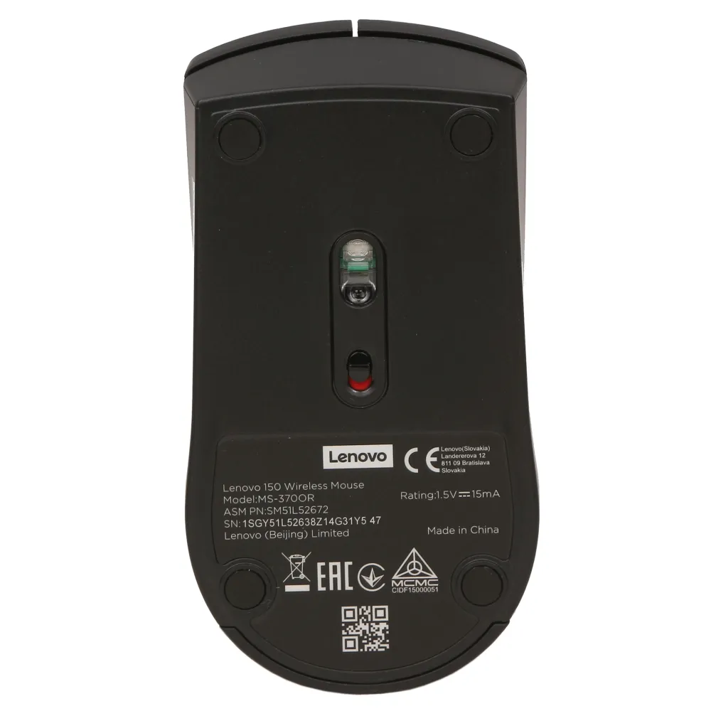 Мышь Lenovo 150, Black, USB — фото 4