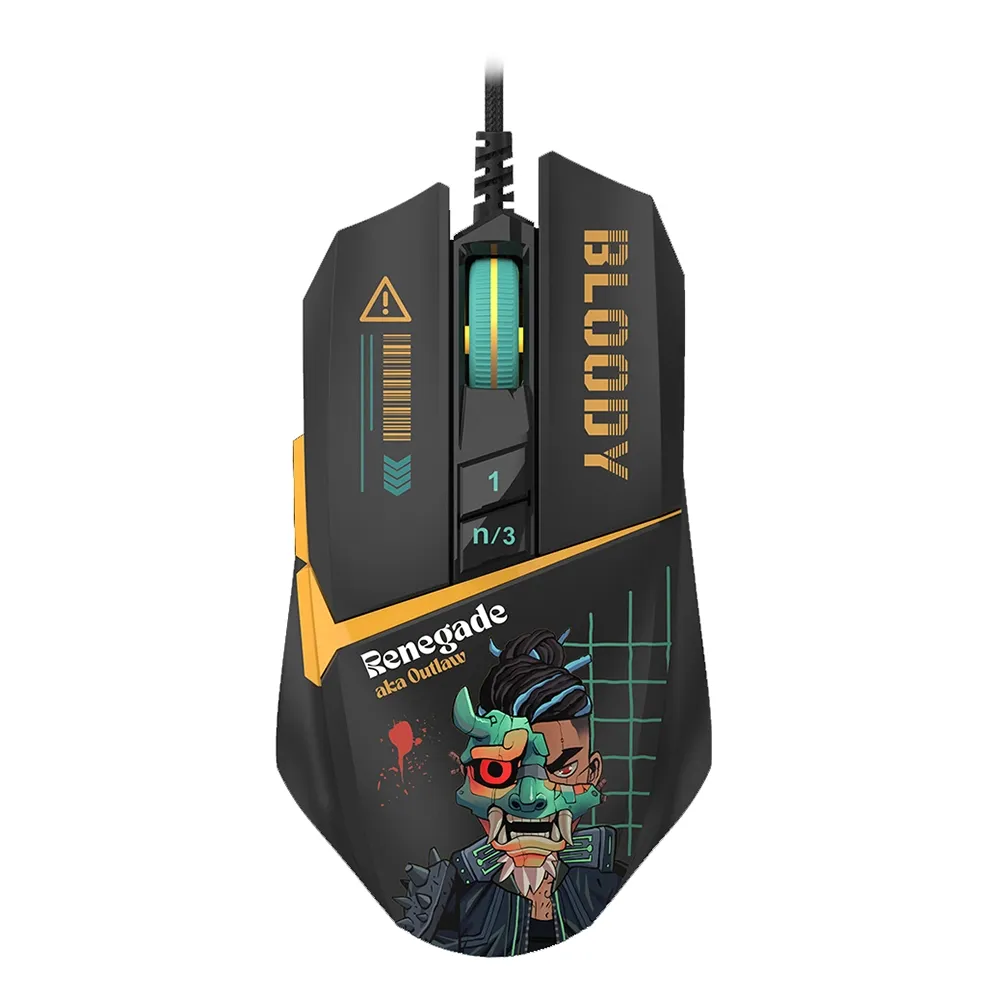 Мышь A4Tech Bloody W63 Max Renegade, Black Midnight, USB — фото 2