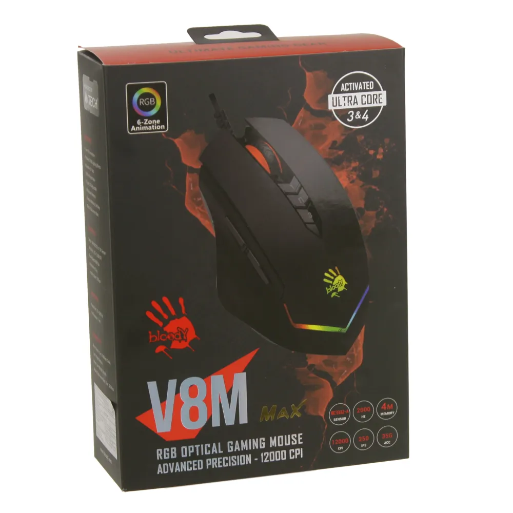 Мышь A4Tech Bloody V8M Max, Black, USB — фото 5