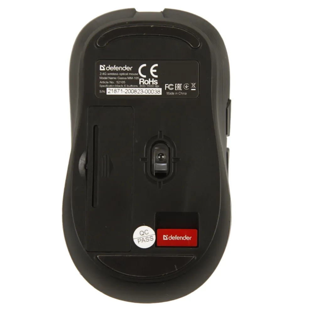 Мышь Defender Gassa MM-105, Black, USB — фото 4