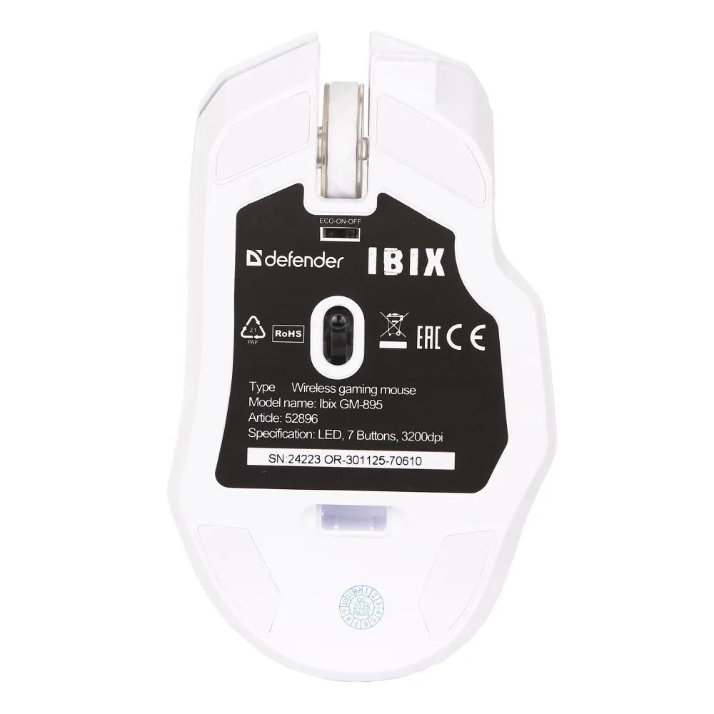 Мышь Defender Ibix GM-895 52896, White, USB — фото 5