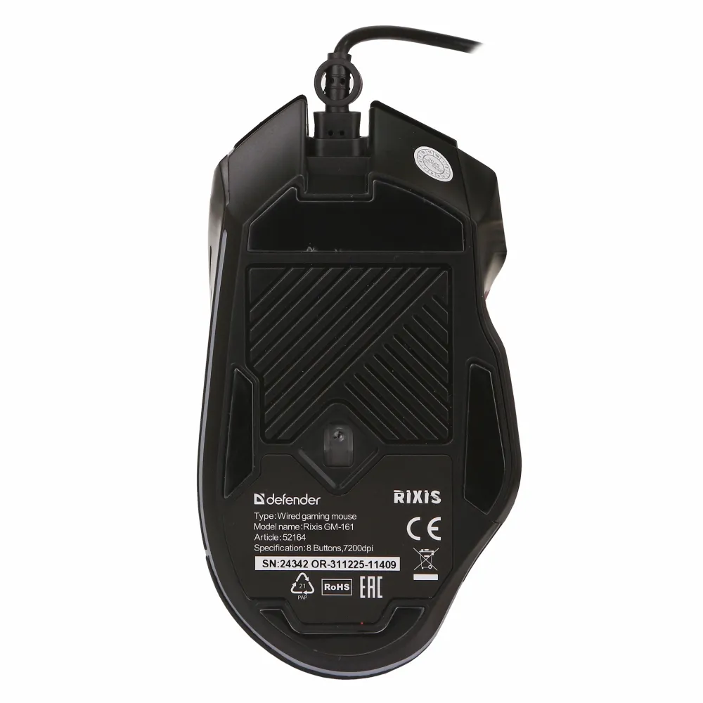 Мышь Defender Rixis GM-161 52164, Black, USB — фото 3