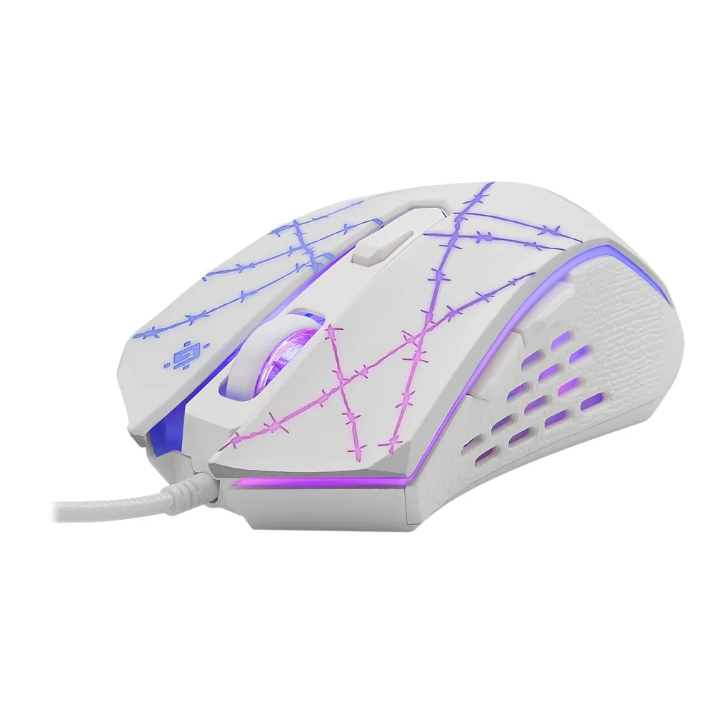 Мышь Defender Forced GM-020L, White, USB + коврик