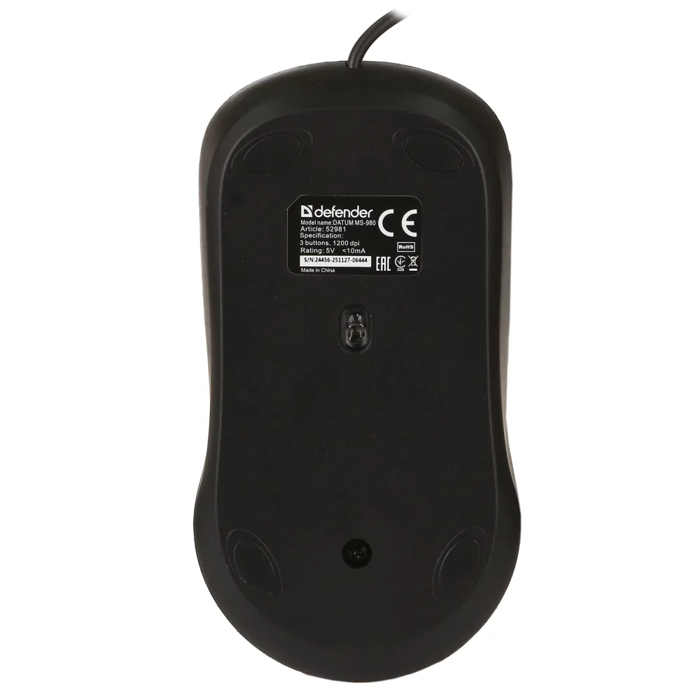 Мышь Defender Datum MS-980, Black, USB — фото 4