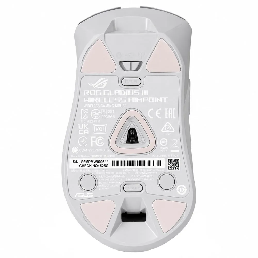 Мышь ASUS ROG Gladius III Wireless AimPoint, White, USB — фото 4