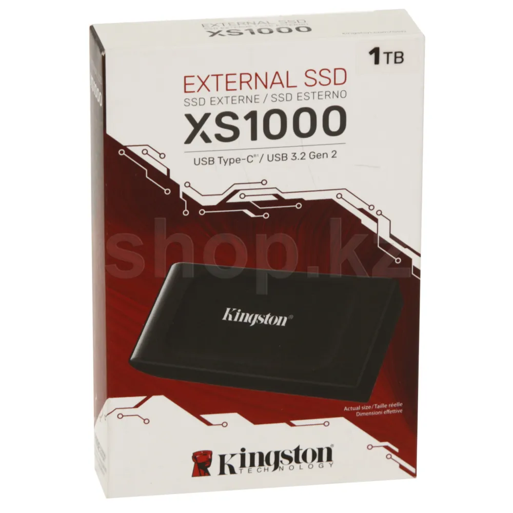 Внешний SSD накопитель 1 TB, Kingston XS1000, Black — фото 4