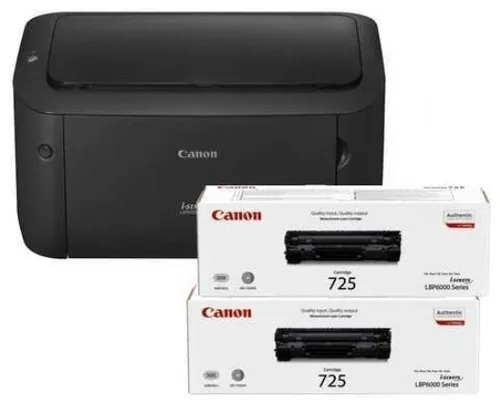 Принтер лазерный Canon LBP-6030B + 2 картриджа 725